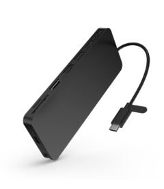 Hub de puertos portatil Lenovo, delgado, Interfaz: USB-C, Color Eclipse Black (Negro)