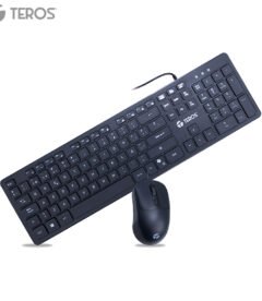 kit teclado + mouse teros te-5019s, tecla copilot(solo teclado), negrooptimiza t