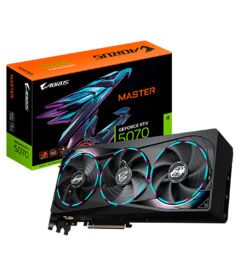 Tarjeta de video GIGABYTE AORUS GeForce RTX 5070 MASTER 12G, 12 GB GDDR7, PCIe Gen 5.0
