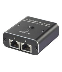 switch bidireccional de red renkforce rf-ew-700 de 2 puertos 2.5g & 5g, alimentacion