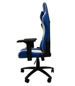 Silla gamer TEROS TE-8126B, azul y blanco