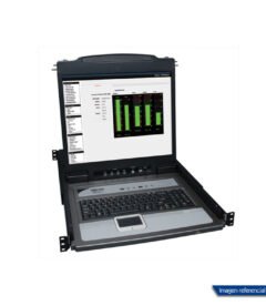 consola kvm tripplite para instalación en rack de1u de 8 puertos con lcd de 19.