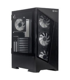 case sin fuente gamer teros te-1330g, mid tower, e-atx/atx/micro-atx/it, usb-a, audio