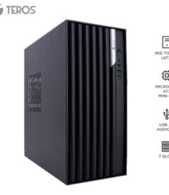 case con fuente teros te-1036s, full, e-atx / atx/ micro-atx / itx, usb, audio, 250w[