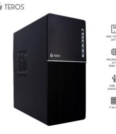 case con fuente teros te-1037s, full, e-atx / atx/ micro-atx / itx, usb, audio, 250w[