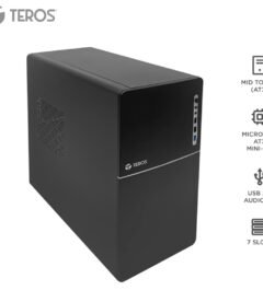 case con fuente teros te-1038s, full, e-atx / atx/ micro-atx / itx, usb, audio, 250w[