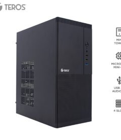 case con fuente teros te-1033s, mini tower, micro-atx / mini-itx, usb, audio, 250w[@@
