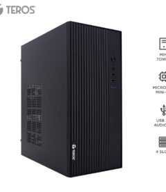 case con fuente teros te-1035s, mini tower, micro-atx / mini-itx, usb, audio, 250w[@@