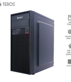 case con fuente gamer teros te-1319g, midtower, atx / micro-atx / itx, usb, audio, 45