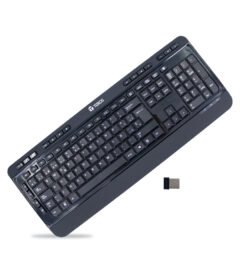 teclado inalámbrico teros te-4074cs, 2.4ghz, usb,negrotrabaja con comodidad y es