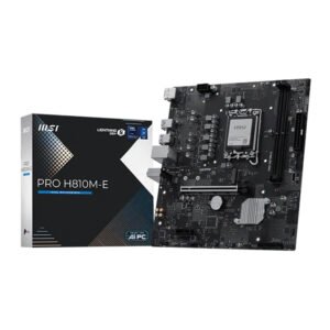 motherboard msi pro h810m-e, chipset intel h810, lga 1851, hdmi, dp, matxsoporta