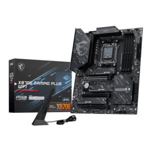 motherboard msi x870e gaming plus wifi, chipset amd x870e, socket amd am5, atxso