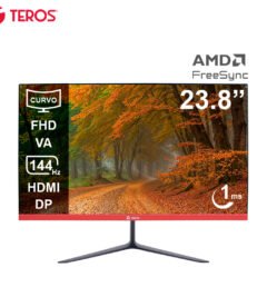 monitor curvo teros te-2403s, 23.8 fhd va, 144hz, 1ms, hdmi, dp, audio outmejor