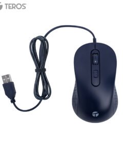 mouse óptico teros te-1243s, 2000 dpi, usb, 4 botones, azulobtén precisión y com