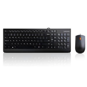 Kit Combo Teclado + Mouse Lenovo 300, Interfaz USB, Ambidiestro, Diseño elegante.