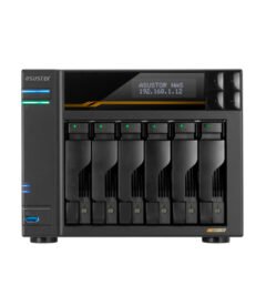 servidor nas asustor lockerstor 6 gen3 (as6806t) ryzen v3c14/qc/10nm, 16gb ecc ddr5-4