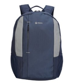 mochila teros te-9040bl, para laptops de hasta 15.6, color azul con grisla moch