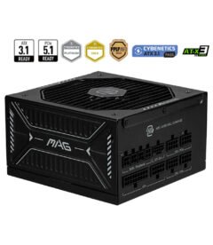 fuente de alimentación msi mag a1000gls pci-e 5, 1000w, 80 plus gold, formato atx.