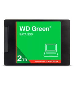 unidad en estado solido western digital green, wds200t5g0a, 2tb, sata, 2.5, 7mm.