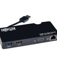tripp lite series estación de conexión mini usb 3.x (5 gbps) con hdmi y vídeo vga, gb