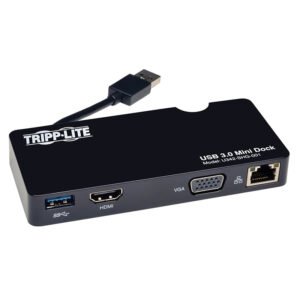 tripp lite series estación de conexión mini usb 3.x (5 gbps) con hdmi y vídeo vga, gb