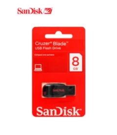 memoria flash usb sandisk cruzer blade, 8gb, usb2.0, presentación en colgador.