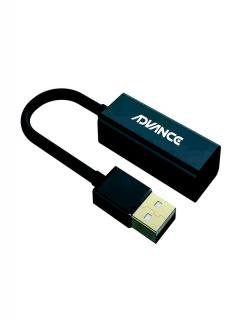 Adaptador de red Advance ADV-1245 , USB 2.0 a RJ-45 Ethernet 10/100.
