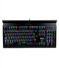 Teclado Gamer Teros TE-4151, mecanico, multimedia, iluminación RGB, USB.