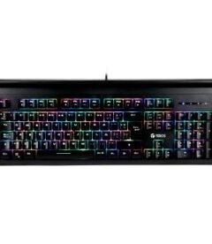 kbte4151n_2 Teclado Gamer Teros TE-4151, mecanico, multimedia, iluminación RGB, USB.