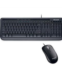 teclado microsoft wired desktop 600 + mouse óptico, usb, teclado en español, multimed