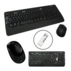 Kit Teclado y Mouse inalámbrico Wireless Desktop 3050, Receptor USB, Negro, 2.4GHz.