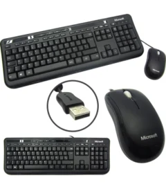 kit teclado y mouse microsoft wired 600, usb 2.0,color negro, funcionalidad estandar.