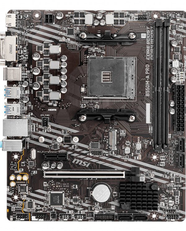 mbmsb550m-apro_1 motherboard msi b550m-a pro, amd b550, am4, ddr4,hdmi, dvi-d, lan, usb 3.2 gen1, m-at