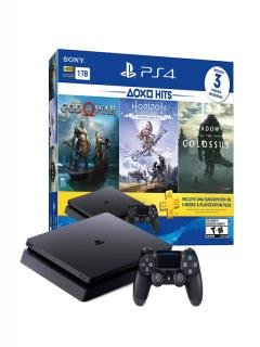 PlayStation 4, 1TB, Hits Bundle 3 Games, DualShock 4 Wireless, cupón PS Plus.