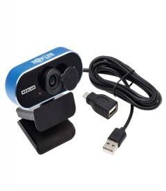 Cámara Web USB con Micrófono para Laptops y PCs de Escritorio, HD 1080p.