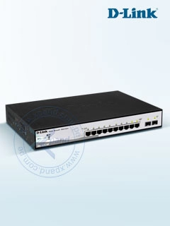 switch d-link dgs-1210-10p, capa 2, 10 puertos 10/100/1000 mbps, 2 puertos combos sfp