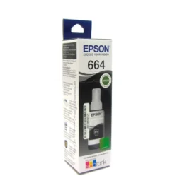 botella de tinta epson t664120, color negro, contenido 70ml, para impresoras epson l2