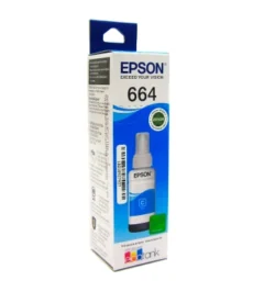 botella de tinta epson t664220, color cyan, contenido 70ml, para impresoras epson l20