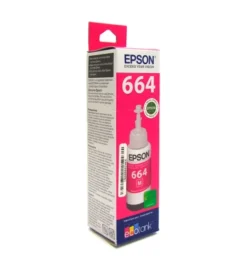 botella de tinta epson t664320, color magenta, contenido 70ml, para impresoras epson