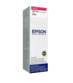 botella de tinta epson 673 (t673320), color magenta, contenido 70 ml, para impresora