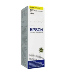 botella de tinta epson 673 (t673420), color amarillo, contenido 70 ml, para impresora