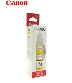 Botella de tinta Canon GI-190 Y, amarillo.