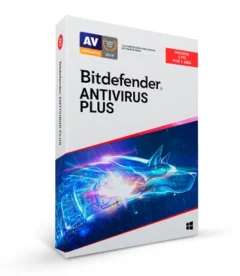 software bitdefender antivirus plus, licencia para 3 pcs, por 12 meses