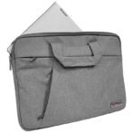 Maletín gris TEROS TE-9019S para notebooks de hasta 15.6", poliéster, gris