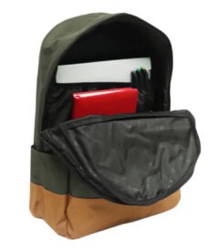 mochila teros te-acs9019, poliéster, notebook hasta 15.6, color verde militar + marr