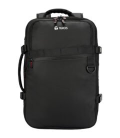 BACKPACK TEROS TRAVEL BLACK TE-9025BK, para notebooks de hasta 15.6"