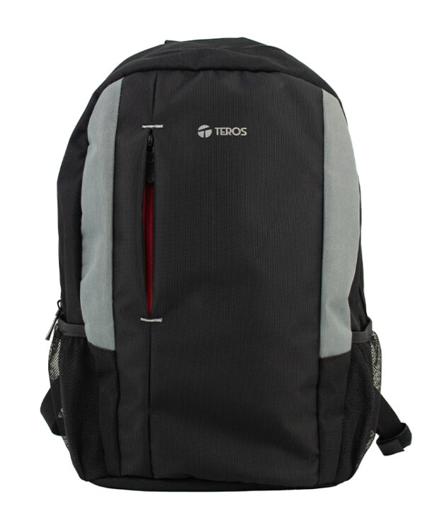 backpack teros te-9040ns, para notebooks de hasta15.6, negro/grisestilo clásico