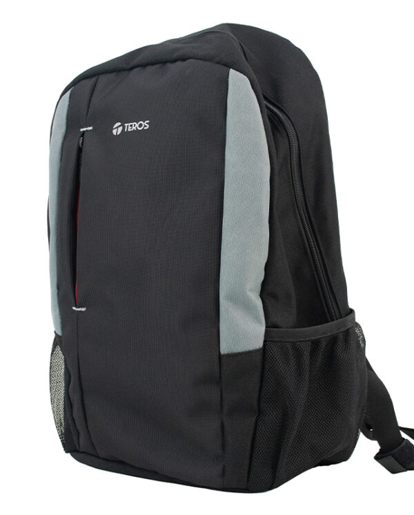 backpack teros te-9040ns, para notebooks de hasta15.6, negro/grisestilo clásico